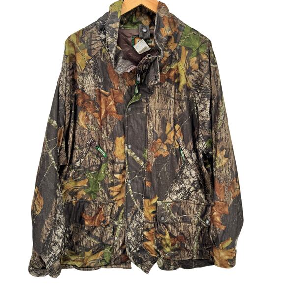Remington Jacket Mens Large Mossy Oak New Break Up Camo Full Zip + Snap NO LINER - Picture 1 of 8